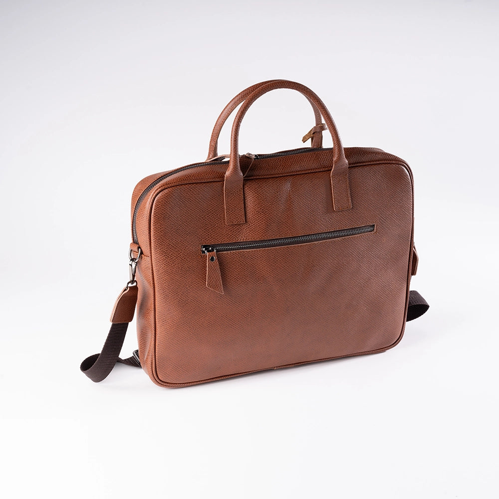 Sac PC Artisanal – Simili Cuir & Fibre Tressée