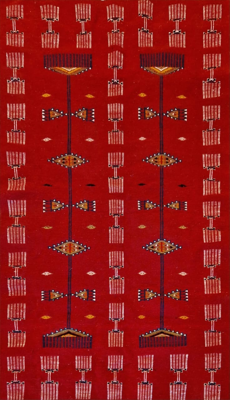 Tapis Margoum Outhref – Pièce Artisanale en Laine (1m35 × 2m10)