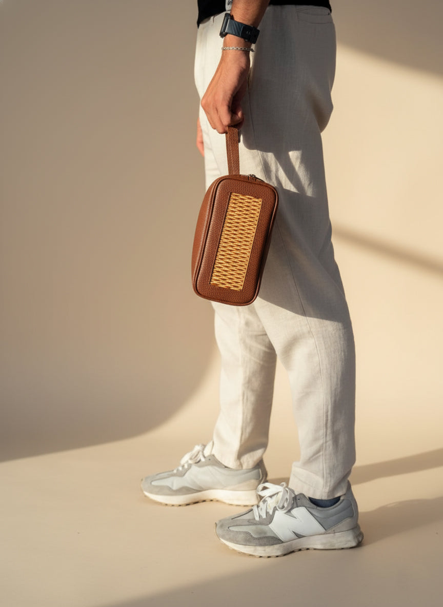 Coffret Cadeau Artisanal – Trousse Voyage + Porte-carte + Porte-clé